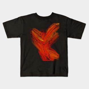 Abstract Dry brush phoenix Kids T-Shirt